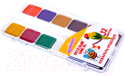Изображение товара Акварельные краски Юнландия 192362 (12цв)