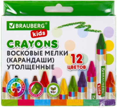 Восковые мелки Brauberg Kids / 271695 (12цв)