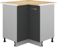 Шкаф-стол кухонный Кортекс-мебель Корнелия Лира НШУ угловой (антрацит/дуб бунратти) - 