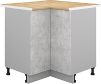 Шкаф-стол кухонный Кортекс-мебель Корнелия Лира НШУ угловой (ателье светлый/дуб бунратти) - 