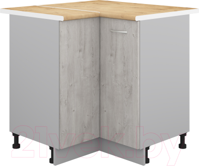 Шкаф-стол кухонный Кортекс-мебель Корнелия Лира НШУ угловой (дуб монтерей/дуб бунратти)
