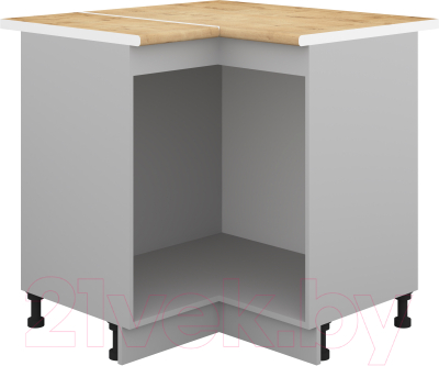 Шкаф-стол кухонный Кортекс-мебель Корнелия Лира НШУ угловой (дуб монтерей/дуб бунратти)