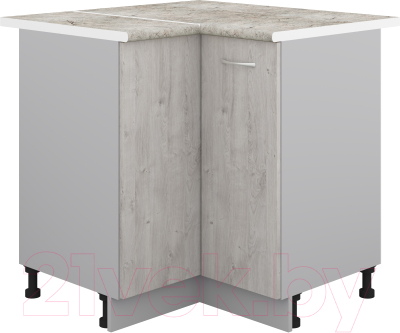 Шкаф-стол кухонный Кортекс-мебель Корнелия Лира НШУ угловой (дуб монтерей/марсель)
