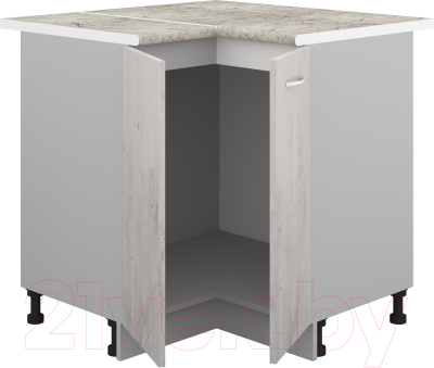 Шкаф-стол кухонный Кортекс-мебель Корнелия Лира НШУ угловой (дуб монтерей/марсель)