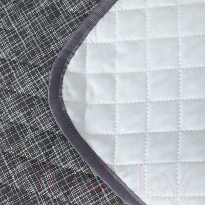 Комплект постельного белья с покрывалом Атра Контур / 10617334 (светло-серый)