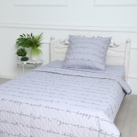 Комплект постельного белья с покрывалом Атра Позитив / 10617329 (светло-серый) - 