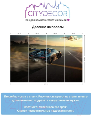 Фотообои листовые Citydecor Транспорт 8 (400x260см)