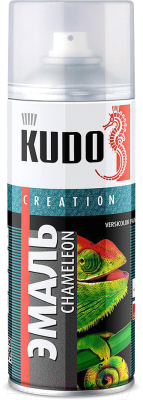 Эмаль Kudo Chameleon Вечерняя гроза / KU-C267-3 (520мл, бирюзовый/желтый/фиолетовый)