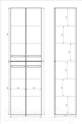 Купить Шкаф-пенал для ванной Dreja Almi 50 / 99.0209  