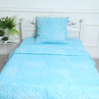 Комплект постельного белья с покрывалом Атра Вернисаж / 10617332 (голубой) - 
