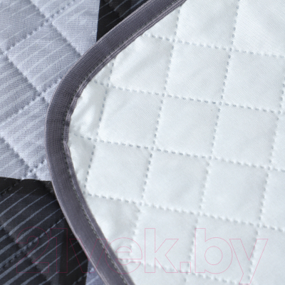 Комплект постельного белья с покрывалом Атра Грани / 10617331 (темно-серый)