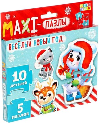 Развивающая игра Puzzle Time Макси. Веселый Новый год / 4936947 - 