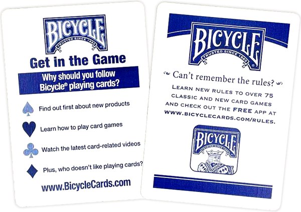 Игральные карты Bicycle Rider Back International Standard Index Blue / 1033762-b
