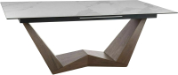 Обеденный стол Signal Bonucci Ceramic 200-250x98 (белый/орех) - 