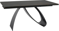 Обеденный стол Signal Diuna Ceramic 160-240x90 (коричневый/черный матовый) - 
