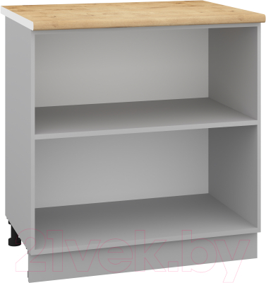 Шкаф-стол кухонный Кортекс-мебель Корнелия Лира НШ80р (антрацит/дуб бунратти)