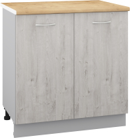 Шкаф-стол кухонный Кортекс-мебель Корнелия Лира НШ80р (дуб монтерей/дуб бунратти) - 