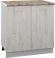 Шкаф-стол кухонный Кортекс-мебель Корнелия Лира НШ80р (дуб монтерей/мадрид) - 