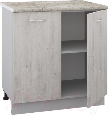 Шкаф-стол кухонный Кортекс-мебель Корнелия Лира НШ80р (дуб монтерей/марсель)