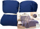 Комплект постельного белья с одеялом Efor Satin Lacivert семейный / PB2556-M (темно-синий) - 