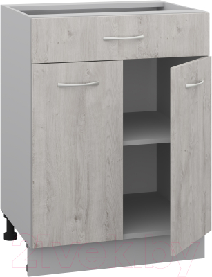 Шкаф-стол кухонный Кортекс-мебель Корнелия Лира НШ60р1ш без столешницы (дуб монтерей)