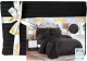Комплект постельного белья с одеялом Efor Satin Syah семейный / PB2553-M (черный) - 