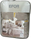 Комплект постельного белья с одеялом Efor Satin Bej семейный / PB2552-M (бежевый) - 