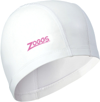 Шапочка для плавания ZoggS Nylon-Spandex Cap / 465034 (белый/розовый) - 