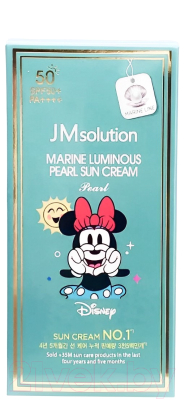 Крем солнцезащитный JMsolution Marine Luminous Pearl Sun Cream Disney Minnie SPF50+ PA++++ (50мл)