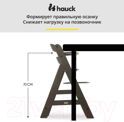 Стульчик для кормления Hauck Alpha Plus Charcoal / 66130-7