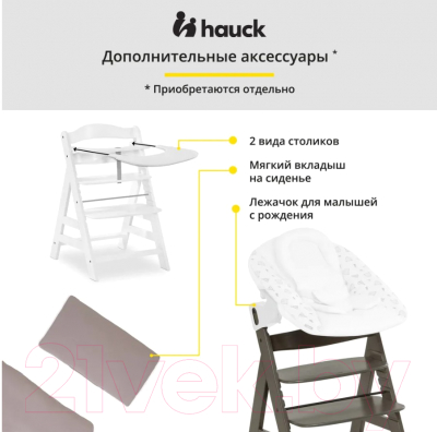 Стульчик для кормления Hauck Alpha Plus Charcoal / 66130-7