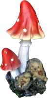 

Фигурка для сада, Ежи под грибами / 1134663