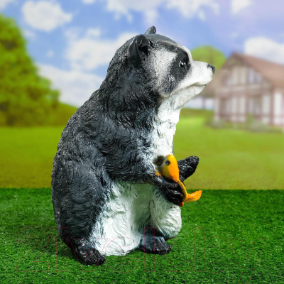 Изображение товара Фигурка для сада Хорошие сувениры Енот с рыбкой / 606265