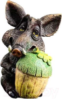 Изображение товара Фигурка для сада Хорошие сувениры Кабан с желудем / 7653157