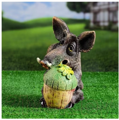 Изображение товара Фигурка для сада Хорошие сувениры Кабан с желудем / 7653157