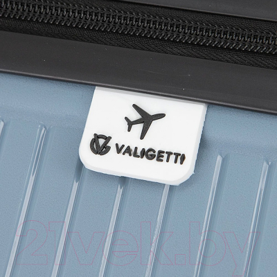 Чемодан на колесах Valigetti 262-PP16/2-22GBL (серый/голубой)