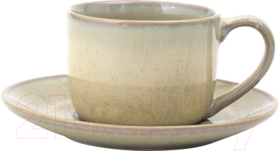 Чашка с блюдцем Gipfel Meadow 51990 (зеленый)