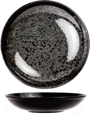 Тарелка столовая глубокая Kutahya Nanokrem NNTS25CK890220 (черный пепельный)
