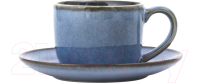 Чашка с блюдцем Gipfel Pacific 51980 (синий)