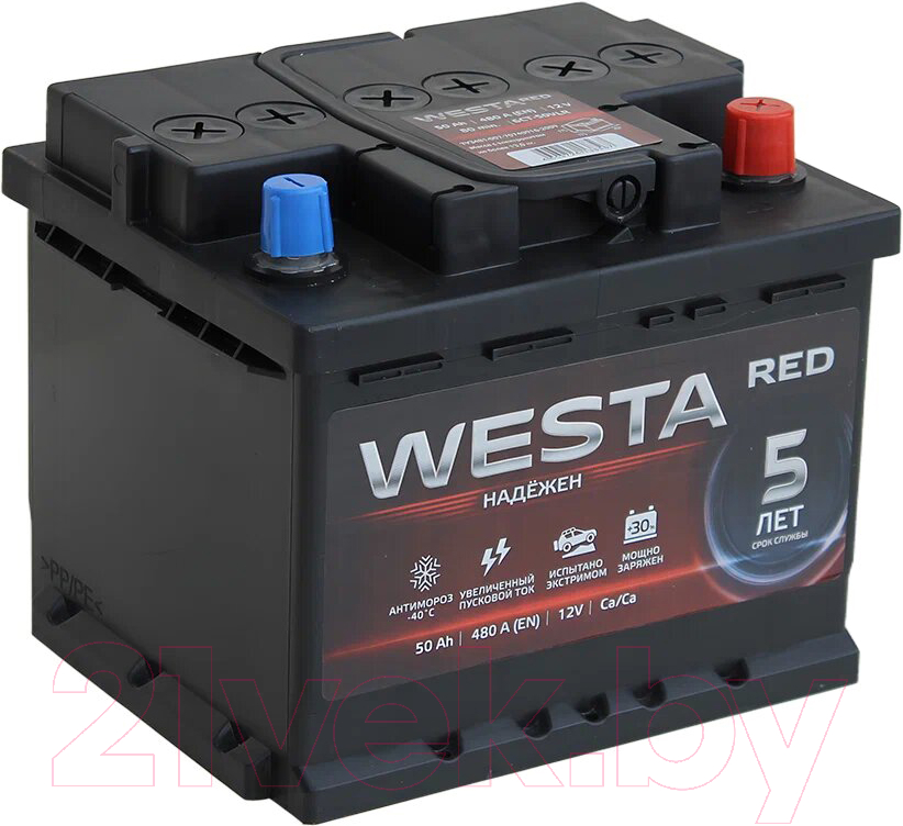 Автомобильный аккумулятор Westa 6СТ-50 VLR Euro П240063 (50 А/ч)