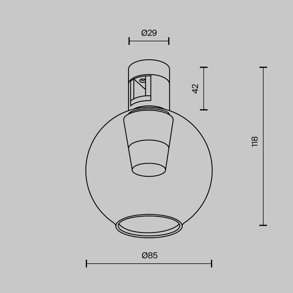 Трековый светильник Maytoni TR148-1-3W3K-BS