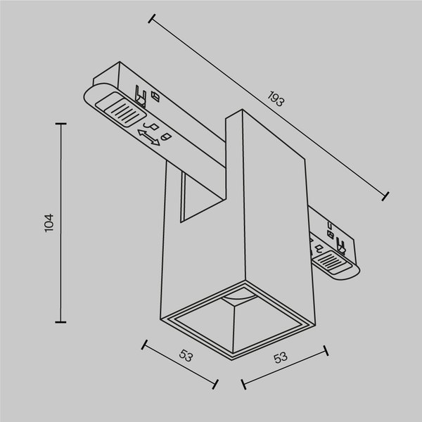 Трековый светильник Maytoni TR121-4-7W-DS-B