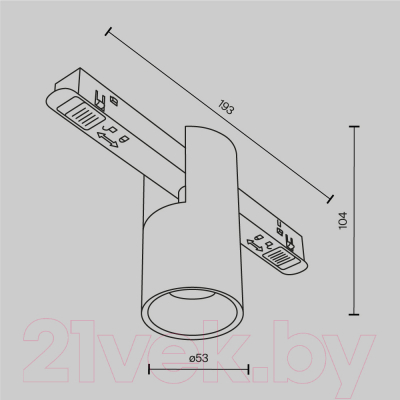 Трековый светильник Maytoni TR122-2-7W3K-B