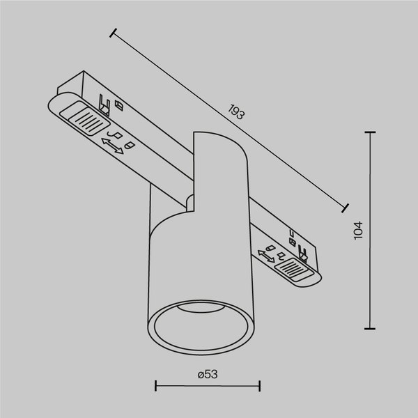 Трековый светильник Maytoni TR122-4-7W-DS-W