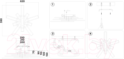 Люстра Ambrella FA8903 WH/CH (белый/хром)