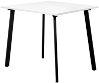 Обеденный стол Millwood Шанхай Л18 90x90 (белый/металл черный) - 
