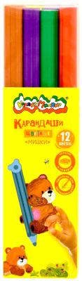 Набор цветных карандашей Каляка-Маляка Джамбо Мишки / КПКМ12-М (12цв)