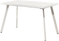 Обеденный стол Millwood Ванкувер 120-152x70x75 (белый/металл белый) - 