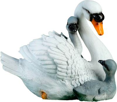 Фигурка для сада Хорошие сувениры Лебедь с птенцами / 4793754 -