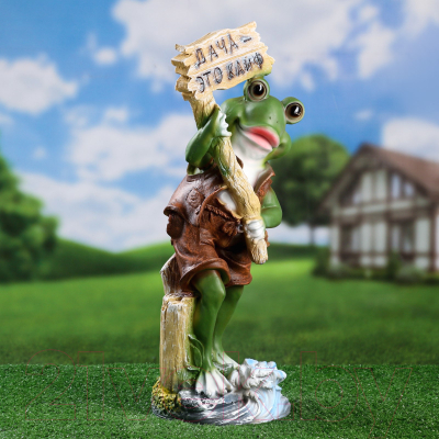 Изображение товара Фигурка для сада Хорошие сувениры Лягушка - Дача это кайф / 9508734